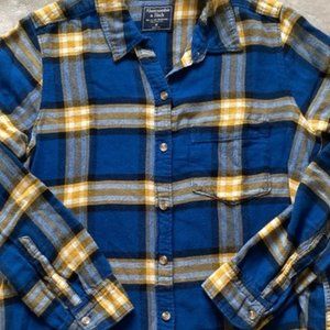 Abercrombie Button Plaid Top